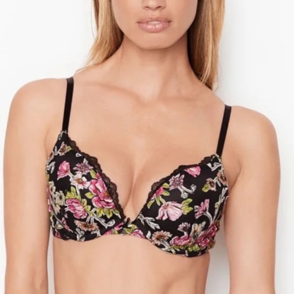 New! Victorias Secret dream angels lined floral applique Demi 4892